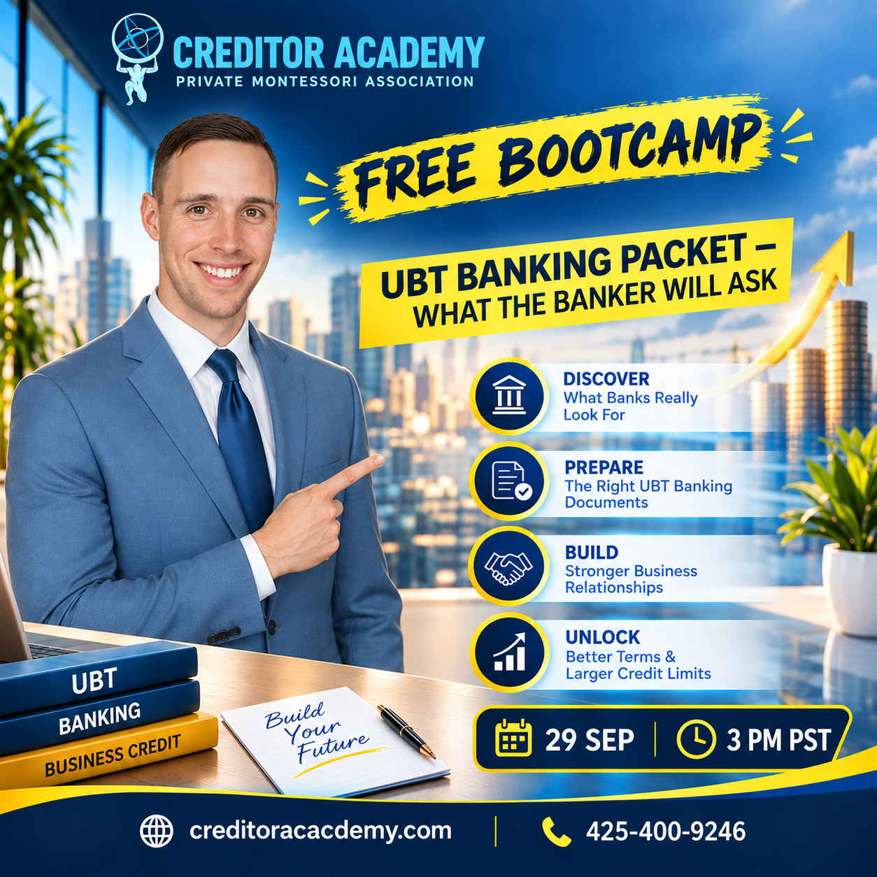 Free Bootcamp: UBT Banking Packet — What the Banker Will Ask — Monday, 29 September 2026